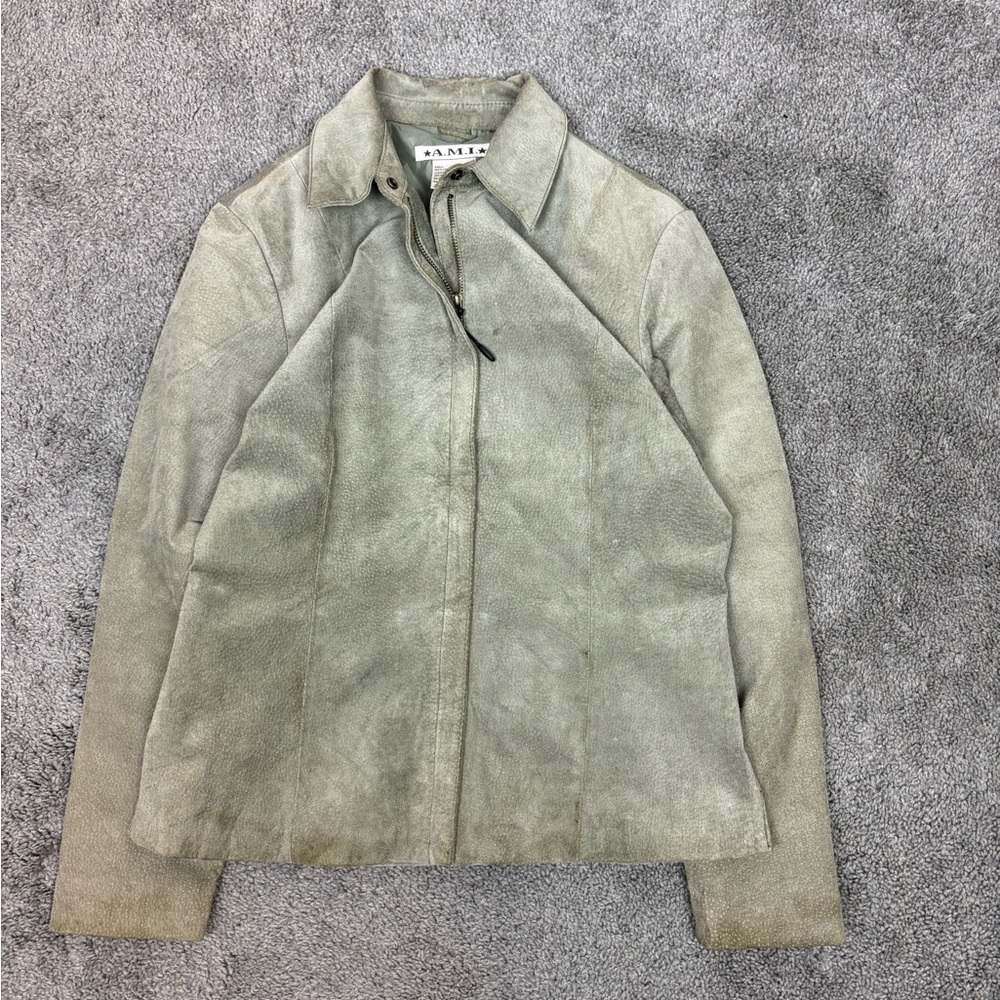 Green‎ 100% suede jacket